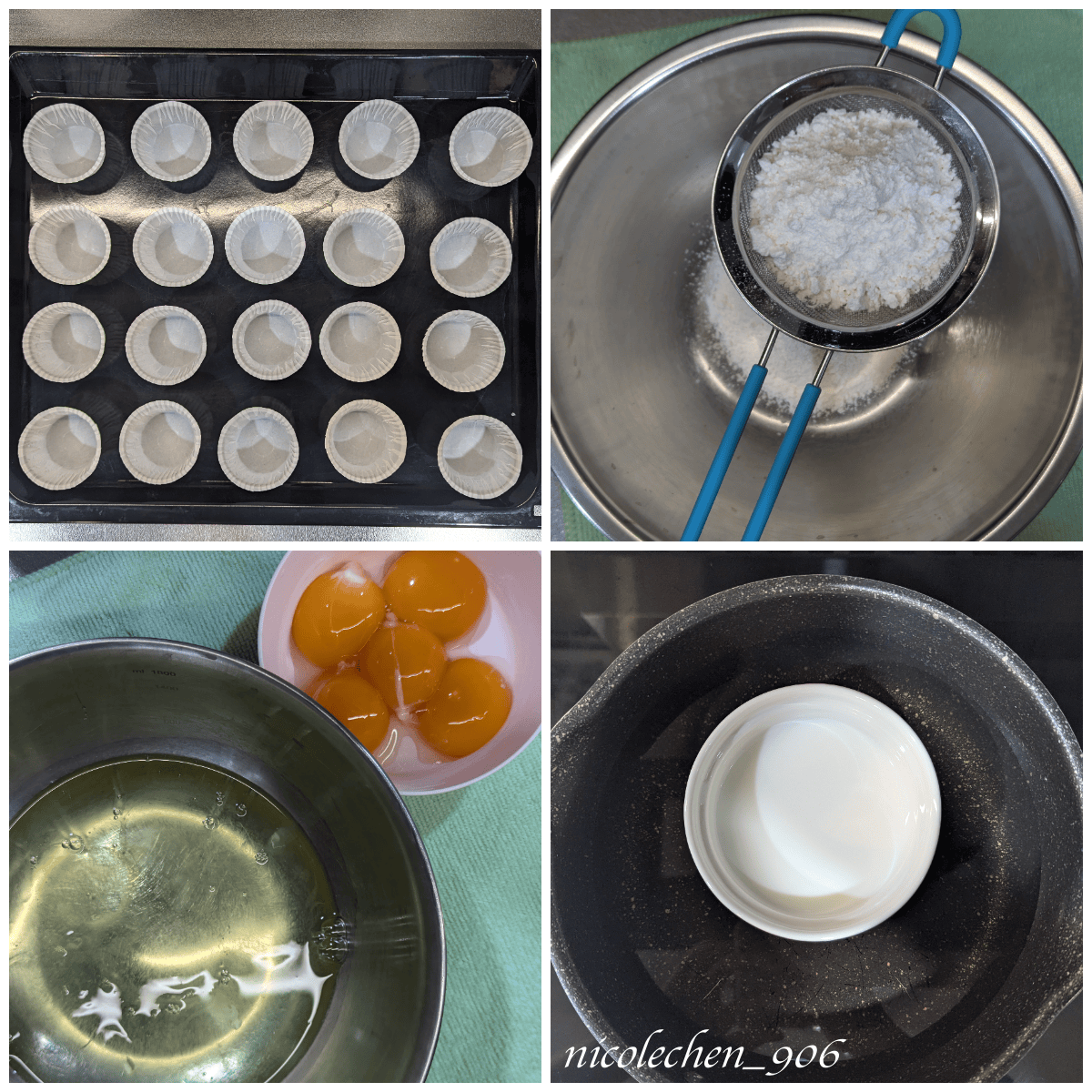 ﹝食譜分享﹞燙麵杯子蛋糕∣燙面戚風蛋糕∣隔天吃還是濕潤又綿密∣當慶生派對甜點很適合∣ - 第3張圖