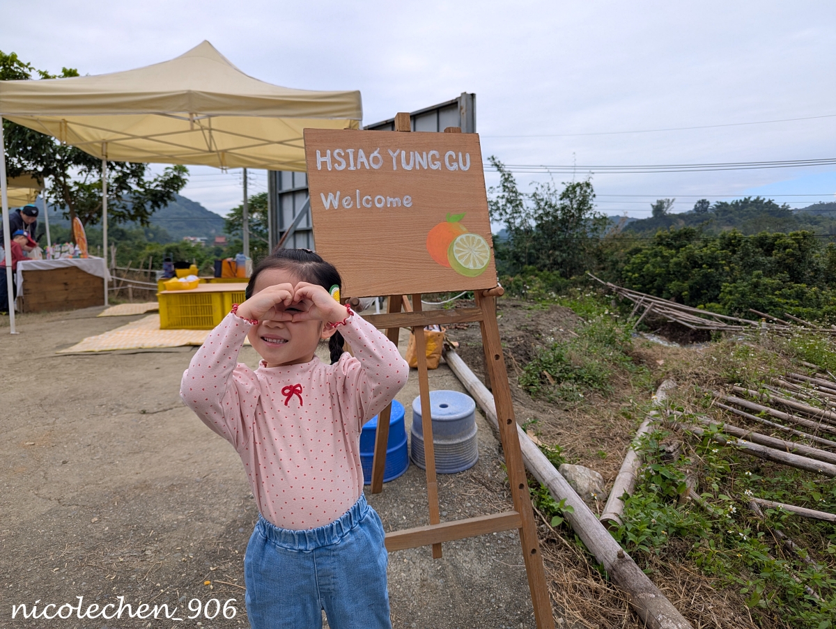 ﹝親子採果﹞冬天就是要採柳丁∣台南東山蕭永固果園∣現採現榨柳丁汁∣園區還準備了很多可愛拍照道具∣適合全家大小的親子景點∣台南親子景點∣寵物友善∣