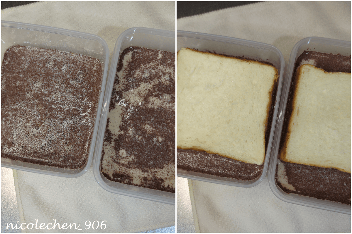 ﹝食譜分享﹞蘋果肉桂厚法國吐司∣不需要技巧 新手友善食譜∣浸泡到隔天最軟嫩好吃∣還可以搭配一球冰淇淋∣在家就可以做出像咖啡廳的早午餐∣ - 第5張圖
